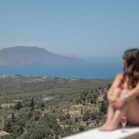 빌라 Archontiki Veranda - Design In Crete With Heated Pool, Jacuzzi & Dreamy Views