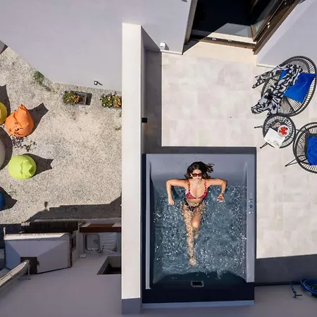 빌라 Archontiki Veranda - Design In Crete With Heated Pool, Jacuzzi & Dreamy Views *